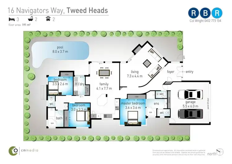 Floorplan of Homely house listing, 16 Navigators Way, Tweed Heads NSW 2485