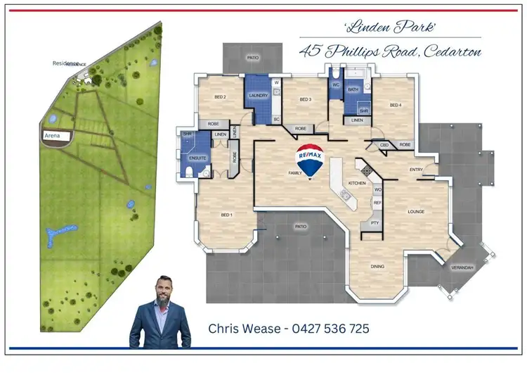Floorplan of Homely rural property listing, 45 Phillips Road, Cedarton QLD 4514