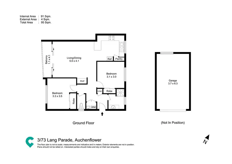 Floorplan of Homely apartment listing, 3/73 Lang Parade, Auchenflower QLD 4066