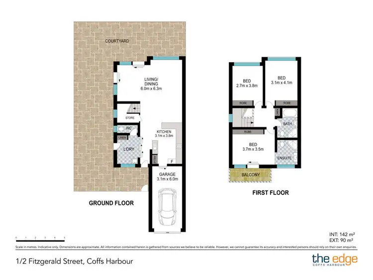 Floorplan of Homely townhouse listing, 1/2 Fitzgerald Street, Coffs Harbour NSW 2450