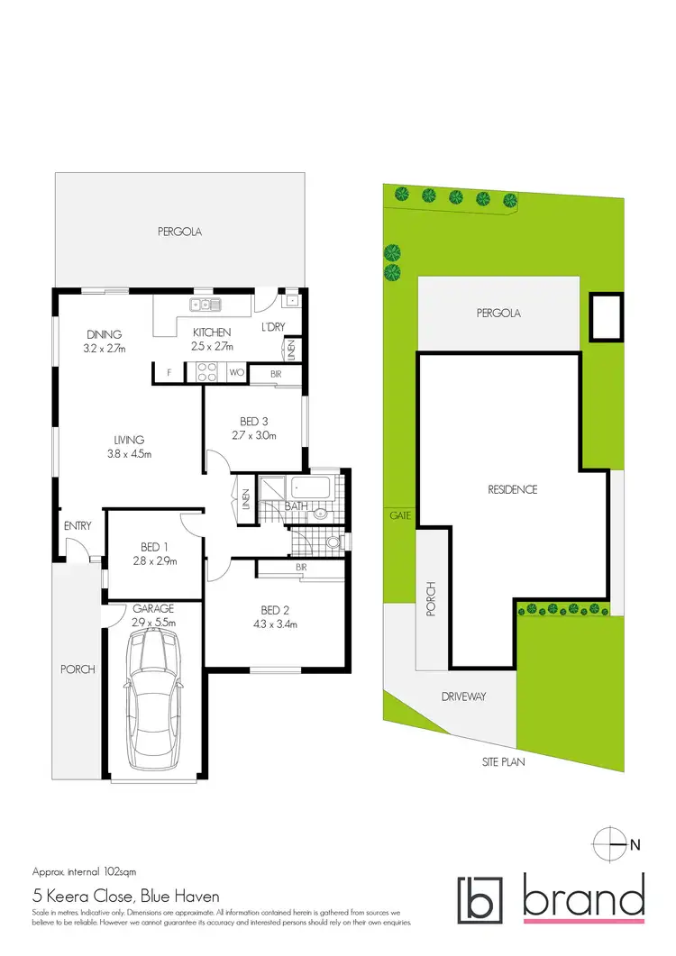 Floorplan of Homely house listing, 5 Keera Close, Blue Haven NSW 2262