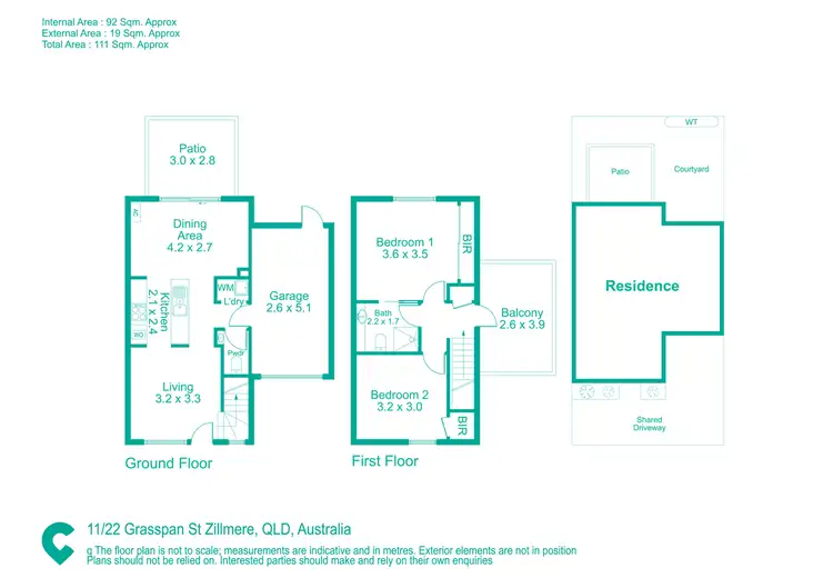 Floorplan of Homely townhouse listing, 11/22 Grasspan Street, Zillmere QLD 4034