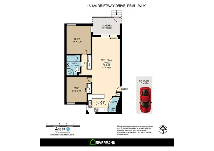 Floorplan of Homely unit listing, 13/124 Driftway Drive, Pemulwuy NSW 2145