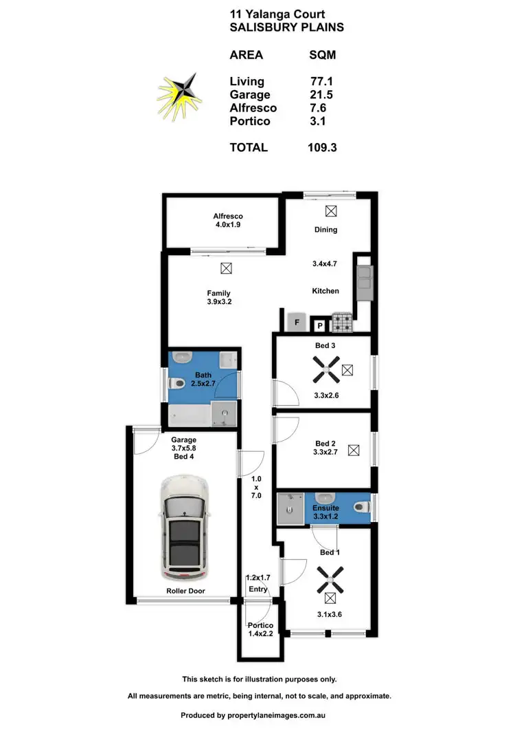 Floorplan of Homely house listing, 11 Yalanga Court, Salisbury Plain SA 5109