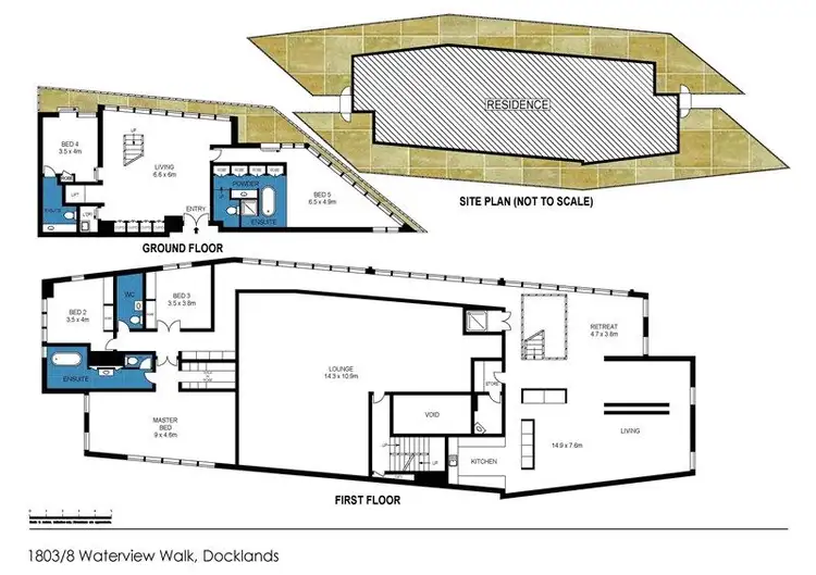 Floorplan of Homely apartment listing, 1803/8 Waterview Walk, Docklands VIC 3008