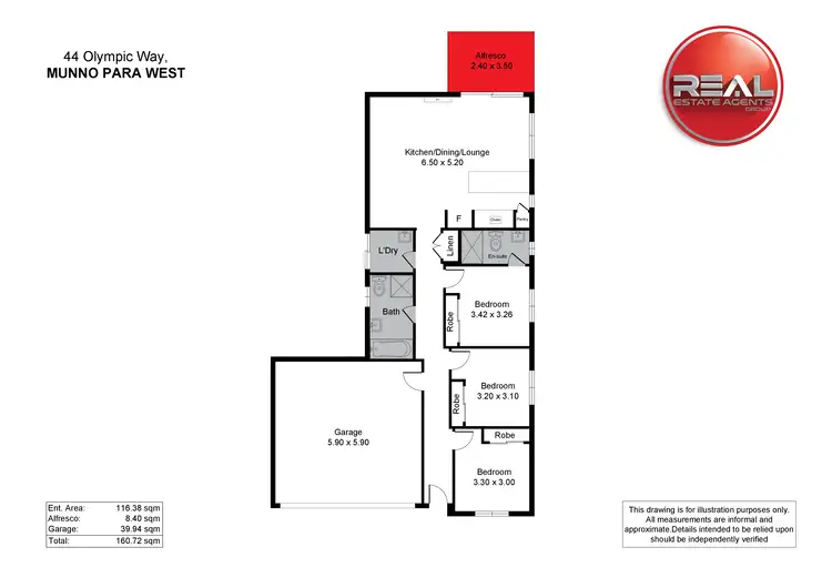 Floorplan of Homely house listing, 44 Olympic Way, Munno Para West SA 5115