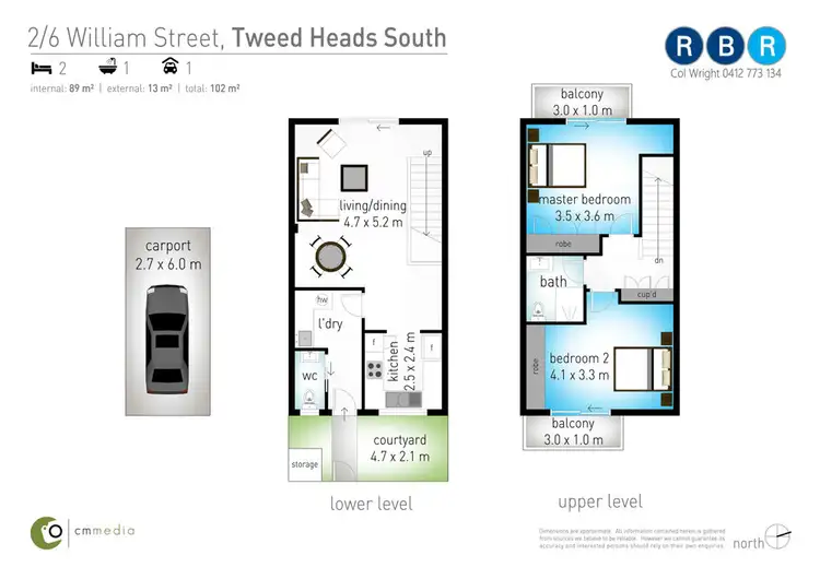 Floorplan of Homely apartment listing, 2/6 William Street, Tweed Heads South NSW 2486