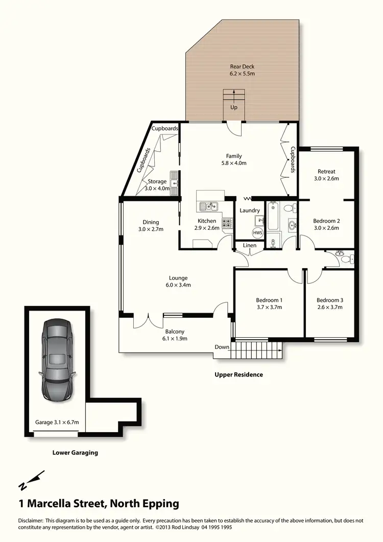 Floorplan of Homely house listing, 1 Marcella Street, North Epping NSW 2121