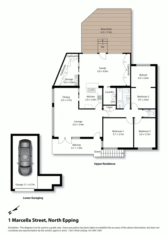 Floorplan of Homely house listing, 1 Marcella Street, Epping NSW 2121