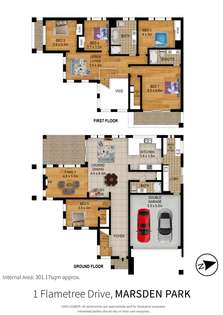 Floorplan of Homely house listing, 1 Flametree Drive, Marsden Park NSW 2765