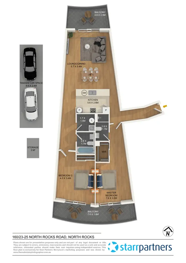 Floorplan of Homely unit listing, 160/23-25 North Rocks Road, North Rocks NSW 2151