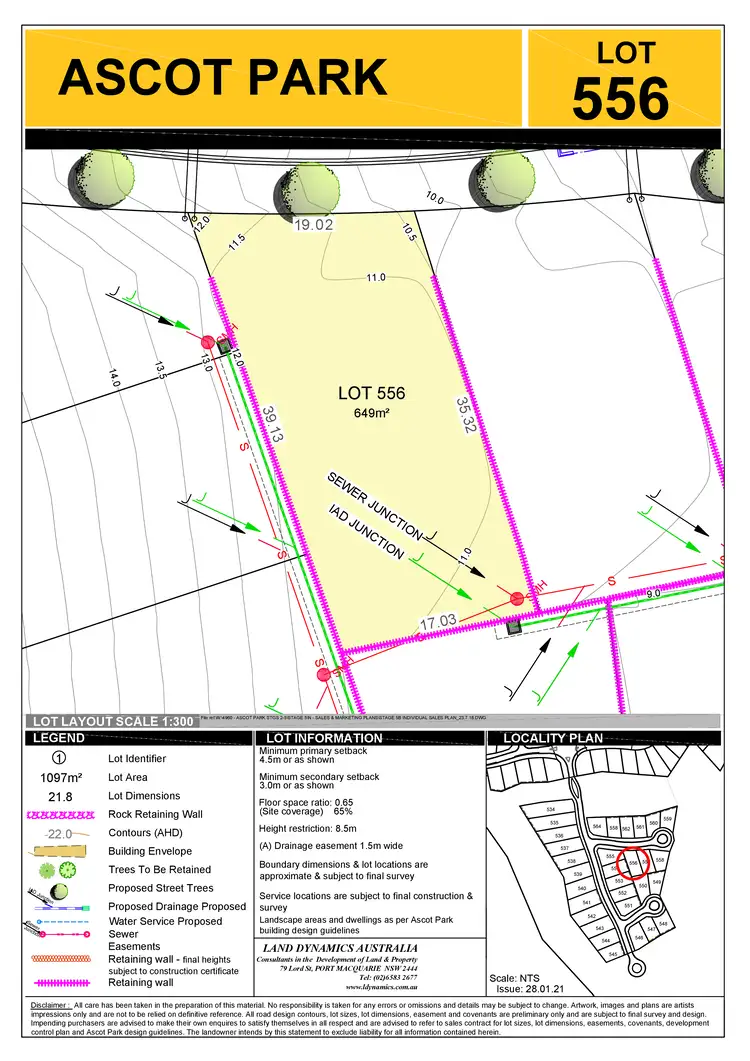 Floorplan of Homely land listing, 4 Rainbird Mews (Lot 556 Ascot Park), Port Macquarie NSW 2444