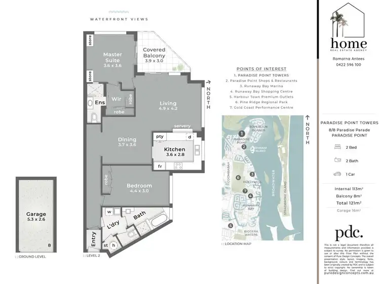 Floorplan of Homely unit listing, 8/8 Paradise Parade, Paradise Point QLD 4216