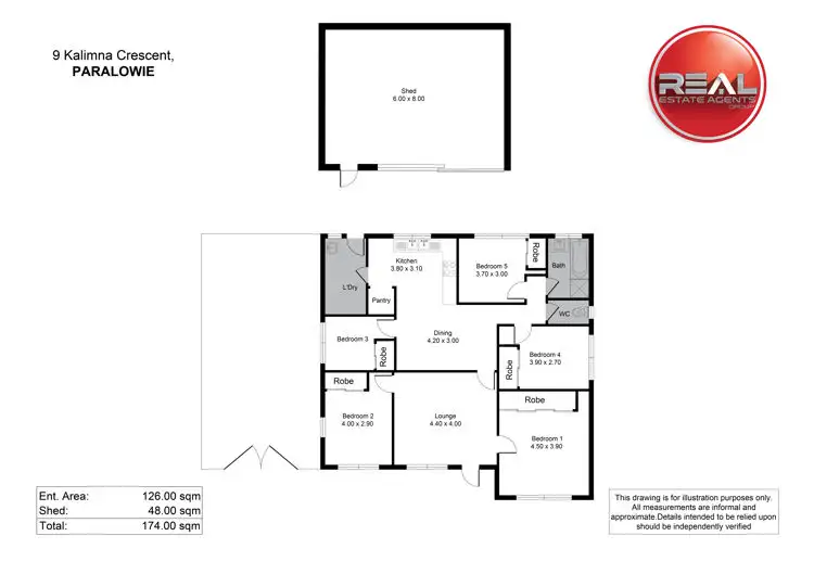 Floorplan of Homely house listing, 9 Kalimna Crescent, Paralowie SA 5108