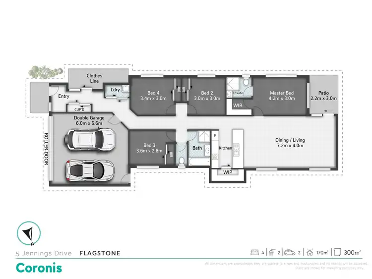 Floorplan of Homely house listing, 5 Jennings Drive, Flagstone QLD 4280