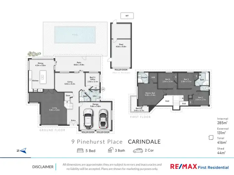 Floorplan of Homely house listing, 9 Pinehurst Place, Carindale QLD 4152