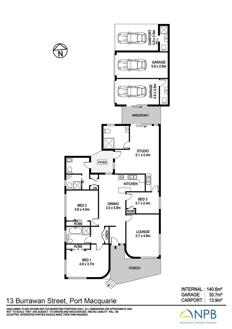 Floorplan of Homely house listing, 13 Burrawan Street, Port Macquarie NSW 2444