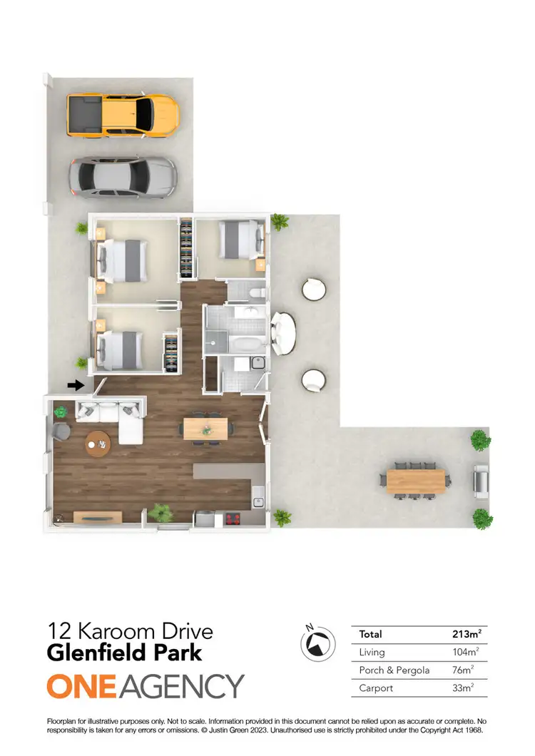 Floorplan of Homely house listing, 12 KAROOM DRIVE, Glenfield Park NSW 2650