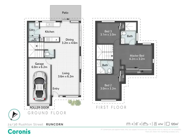 Floorplan of Homely townhouse listing, 24/36 Rushton Street, Runcorn QLD 4113