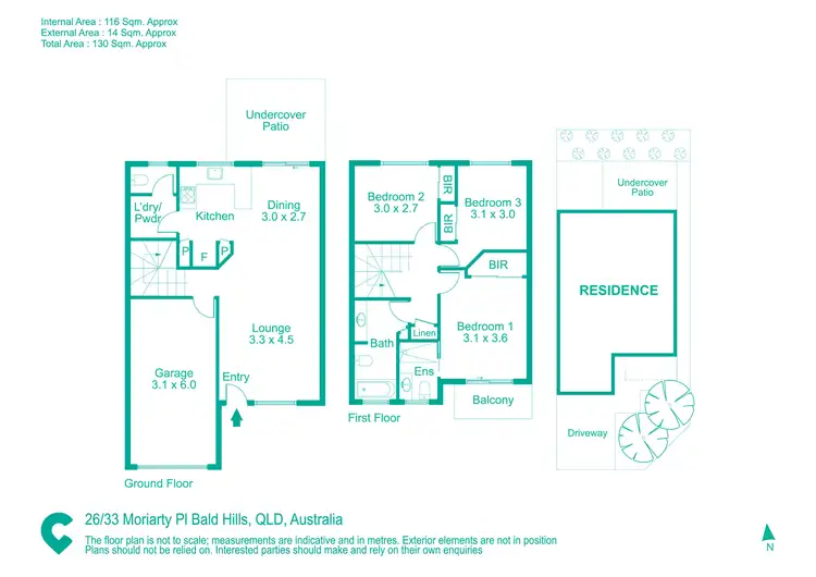 Floorplan of Homely townhouse listing, 26/33 Moriarty Place, Bald Hills QLD 4036