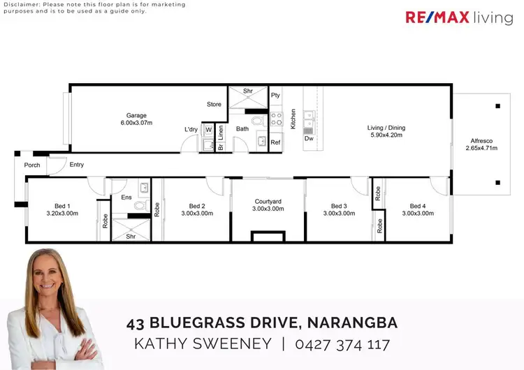 Floorplan of Homely house listing, 43 Bluegrass Drive, Narangba QLD 4504