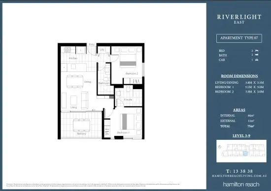 Floorplan of Homely apartment listing, 10507/320 Macarthur Avenue, Hamilton QLD 4007