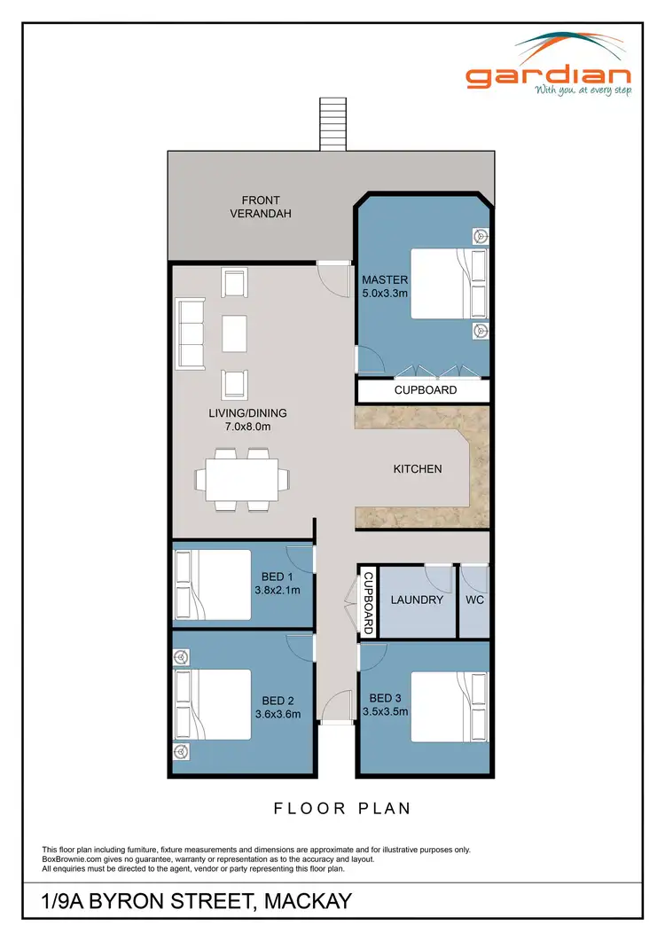 Floorplan of Homely house listing, 1/9A Byron Street, Mackay QLD 4740