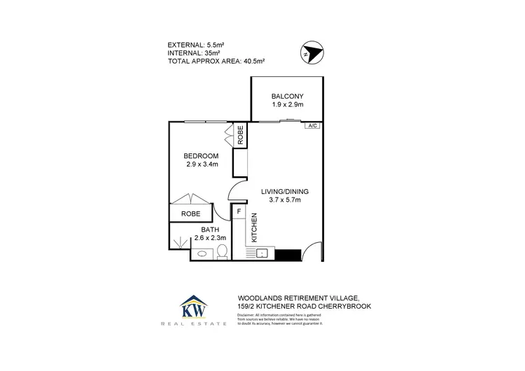 Floorplan of Homely retirement listing, 159 / 2 Kitchener Road, Cherrybrook NSW 2126