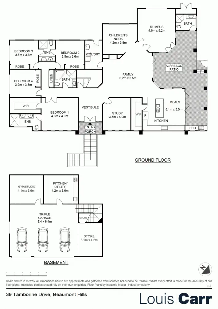 Floorplan of Homely house listing, 39 Tamborine Drive, Beaumont Hills NSW 2155