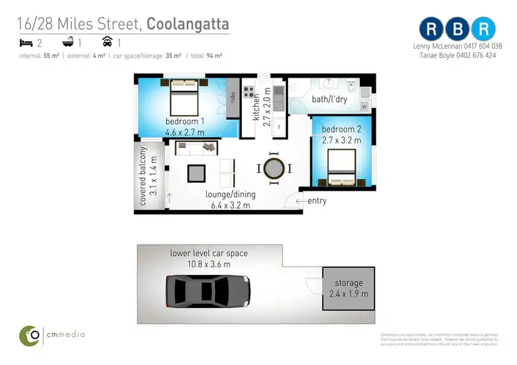 Floorplan of Homely unit listing, 16/28 Miles Street, Coolangatta QLD 4225