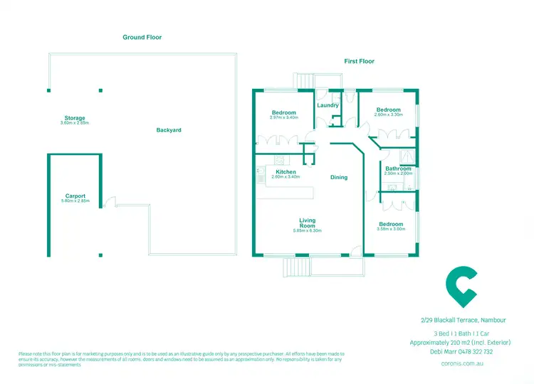 Floorplan of Homely semi-detached listing, 2/29 Blackall Terrace, Nambour QLD 4560