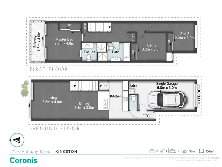 Floorplan of Homely townhouse listing, 3/1-5 Anthony Street, Kingston QLD 4114