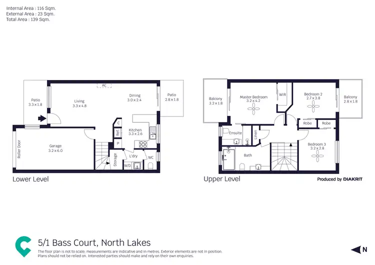 Floorplan of Homely townhouse listing, 5/1 Bass Court, North Lakes QLD 4509