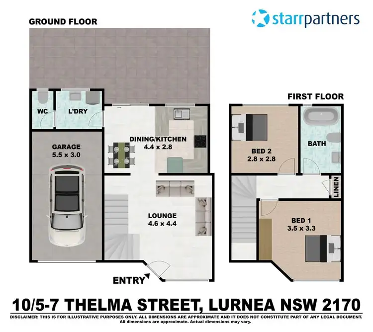 Floorplan of Homely townhouse listing, 10/5-7 Thelma Street, Lurnea NSW 2170