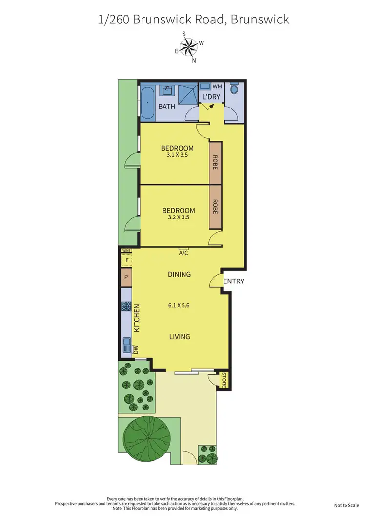 Floorplan of Homely apartment listing, 1/260 Brunswick Road, Brunswick VIC 3056