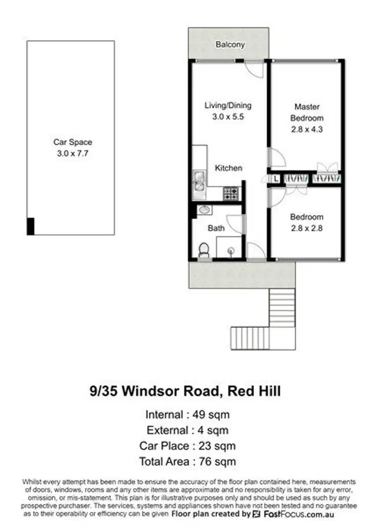 Floorplan of Homely unit listing, 9/35 Windsor Road, Red Hill QLD 4059