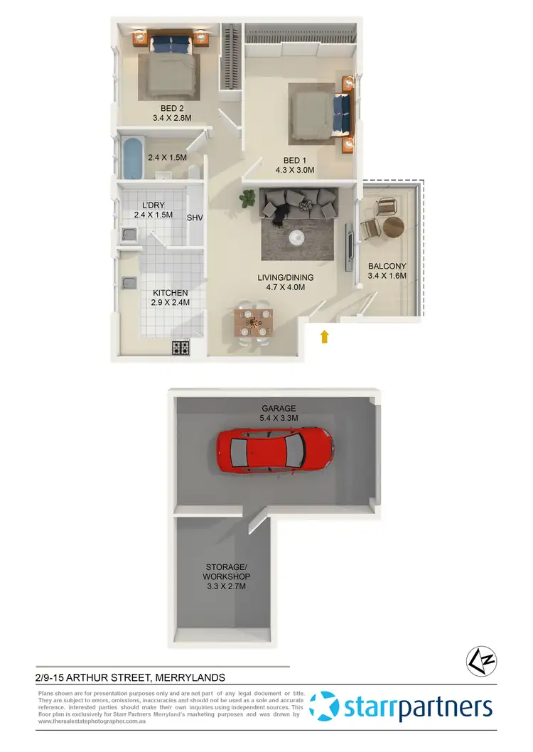 Floorplan of Homely unit listing, 2/9-15 Arthur Street, Merrylands NSW 2160