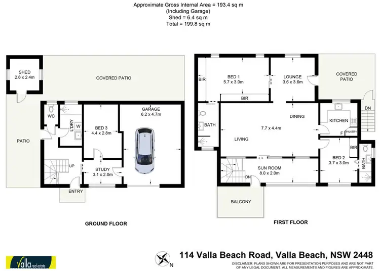 Floorplan of Homely house listing, 114 Valla Beach Road, Valla Beach NSW 2448