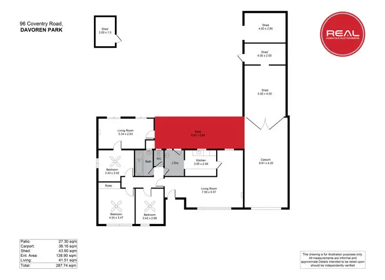 Floorplan of Homely house listing, 96 Coventry Road, Davoren Park SA 5113