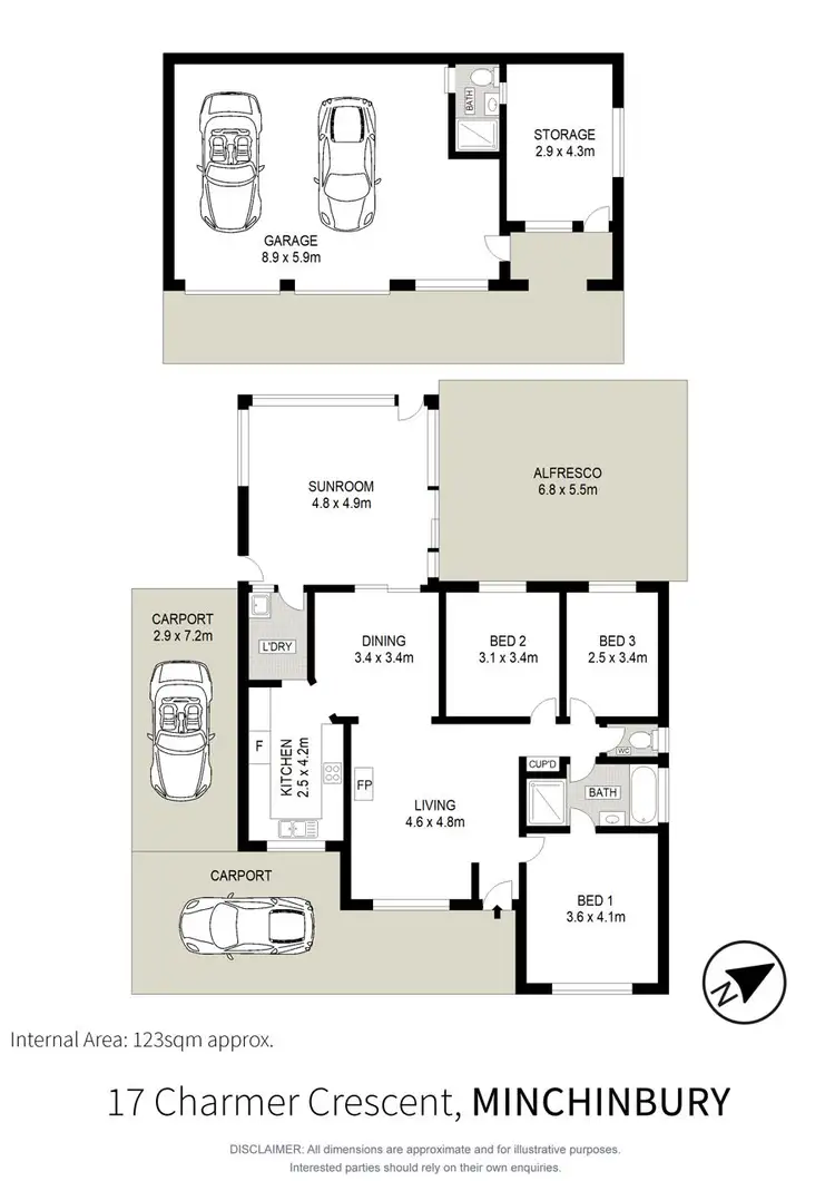 Floorplan of Homely house listing, 17 Charmer Crescent, Minchinbury NSW 2770