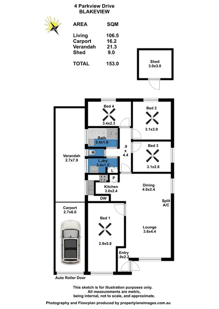 Floorplan of Homely house listing, 4 Parkview Drive, Blakeview SA 5114