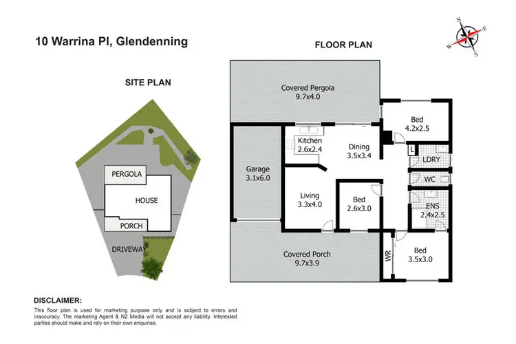 Floorplan of Homely house listing, 10 Warrina Place, Glendenning NSW 2761