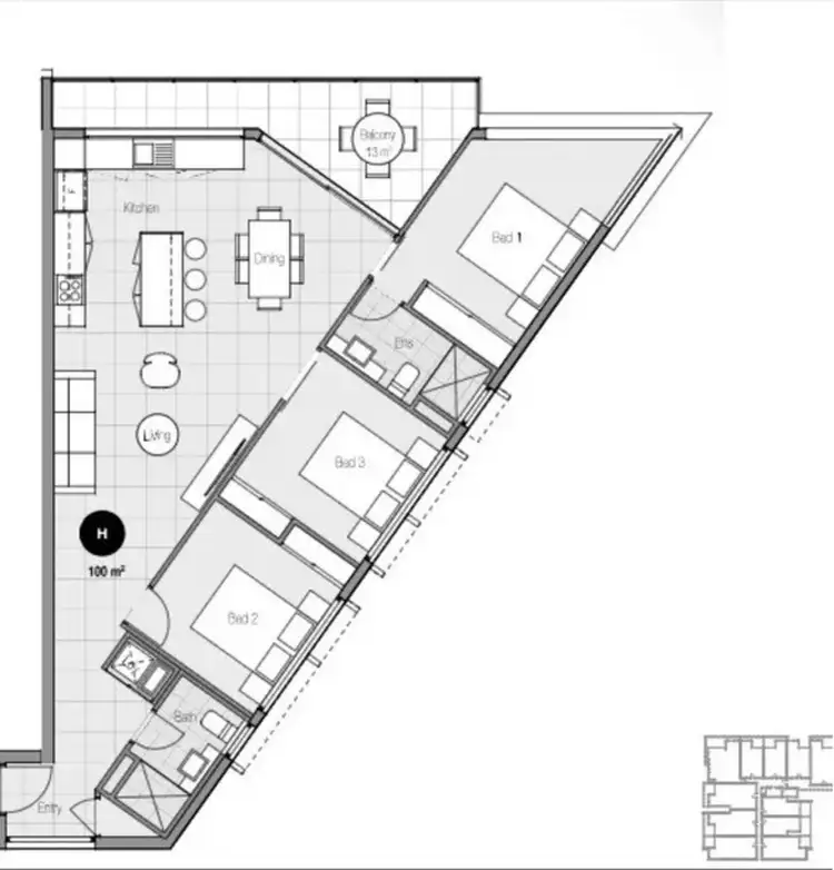 Floorplan of Homely unit listing, 415/8 Holden Street, Woolloongabba QLD 4102