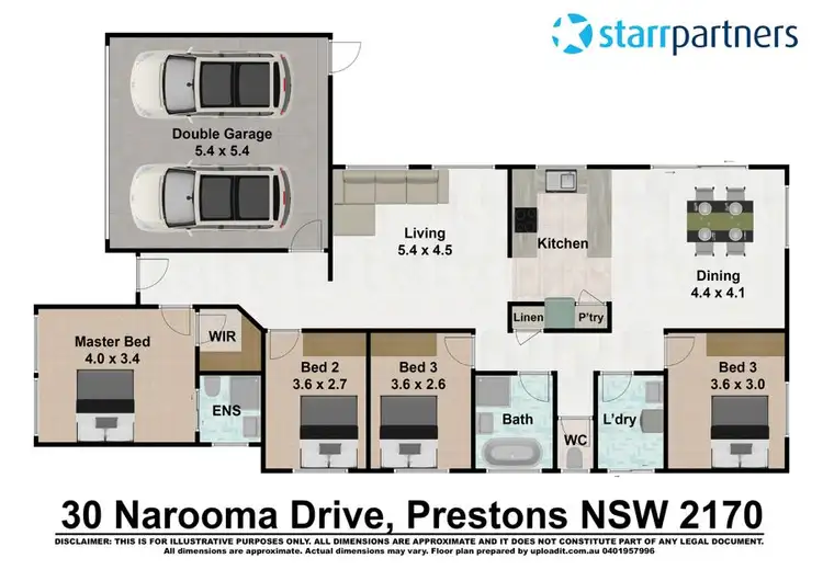 Floorplan of Homely house listing, 30 Narooma Drive, Prestons NSW 2170