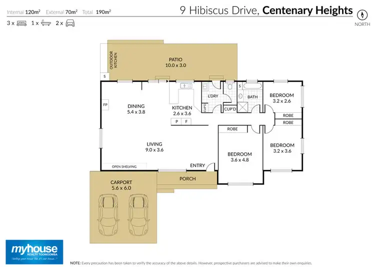 Floorplan of Homely house listing, 9 Hibiscus Drive, Centenary Heights QLD 4350