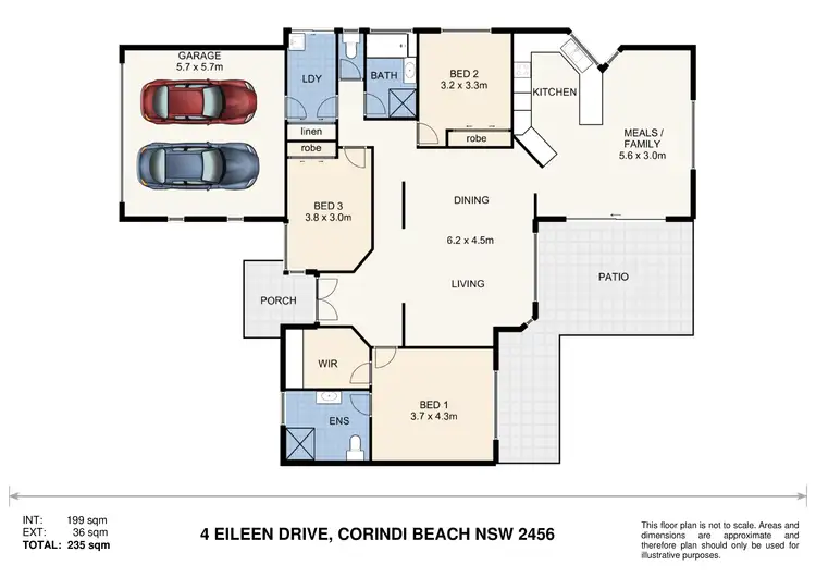 Floorplan of Homely house listing, 4 Eileen Drive, Corindi Beach NSW 2456