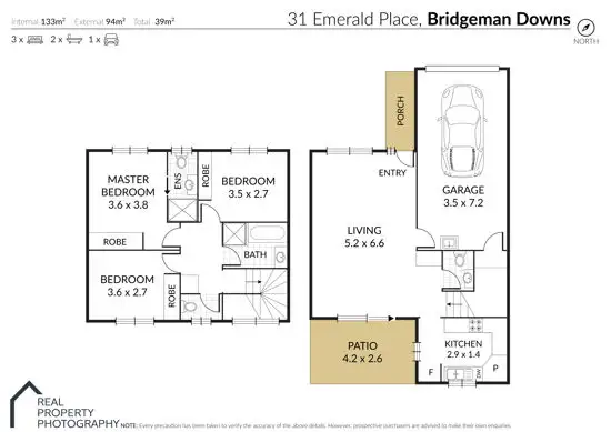 Floorplan of Homely townhouse listing, 31/1 Emerald Place, Bridgeman Downs QLD 4035