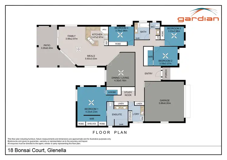 Floorplan of Homely house listing, 18 Bonsai Court, Glenella QLD 4740