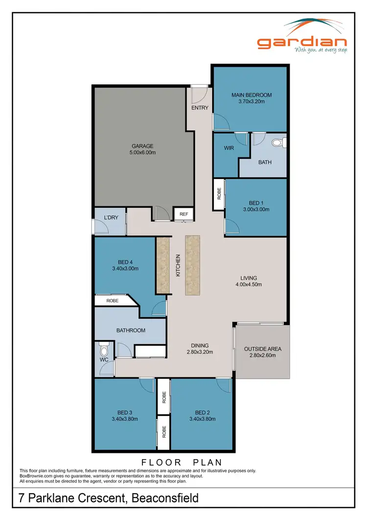 Floorplan of Homely house listing, 7 Parklane Crescent, Beaconsfield QLD 4740