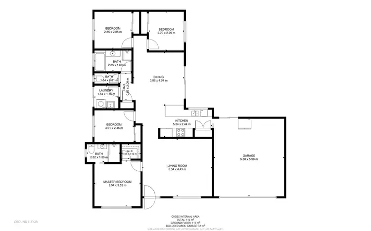 Floorplan of Homely house listing, 48 Wareena Crescent, Glenvale QLD 4350